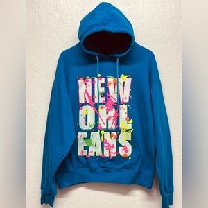 ADULT Hooded Graphic NEW ORLEANS Fleece Sweatshirt - L